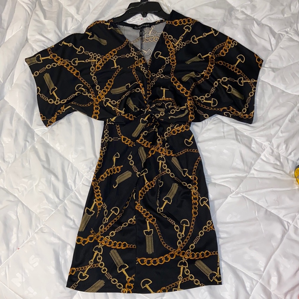 Black Chain Mini Dress